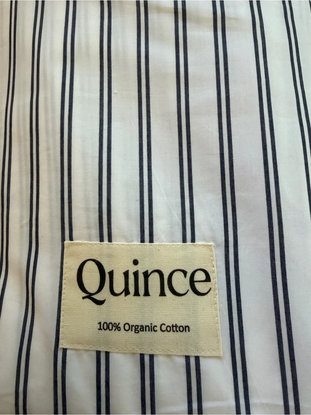 Quince NWOT Organic Cotton Duvet Cover in Double Stripe Charcoal in King R144